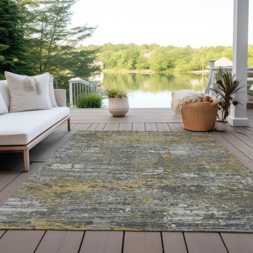 Trazia Gold Washable Indoor - Outdoor Rug - LOOMLAN - LOOMLAN Rugs - Outdoor Rugs