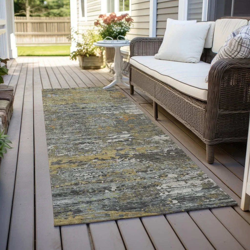 Trazia Gold Washable Indoor - Outdoor Rug - LOOMLAN - LOOMLAN Rugs - Outdoor Rugs
