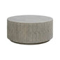 Trellis Concrete Round Outdoor Coffee Table-Outdoor Coffee Tables-Sunset West-LOOMLAN