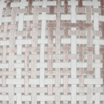 Trellis Velvet Blush Grey Throw Pillow Insert - LOOMLAN - D.V. Kap - Throw Pillows