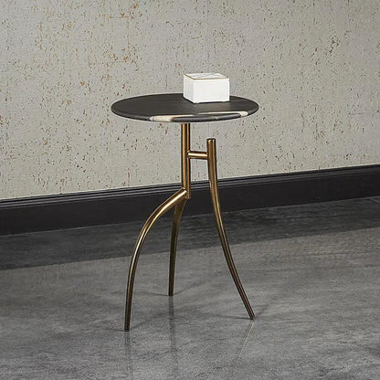 TRENT End Table Black Marble Gold Legs - LOOMLAN - SUNPAN - End Tables