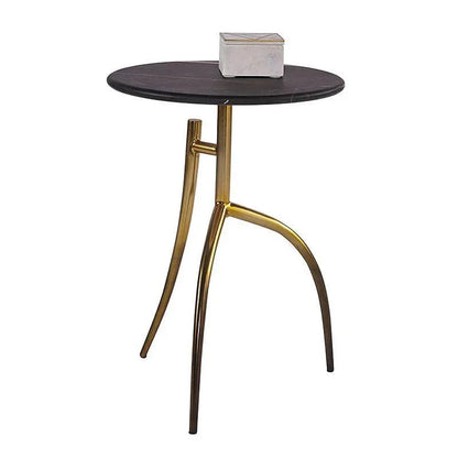 TRENT End Table Black Marble Gold Legs - LOOMLAN - SUNPAN - End Tables