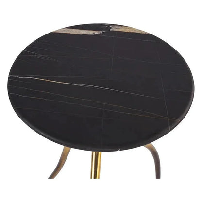 TRENT End Table Black Marble Gold Legs - LOOMLAN - SUNPAN - End Tables