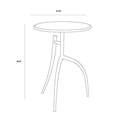 TRENT End Table Black Marble Gold Legs - LOOMLAN - SUNPAN - End Tables