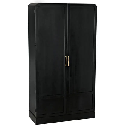 Tresor Hutch Bookcase Tall Black Buffet Cabinet - LOOMLAN - Noir - Bookcases