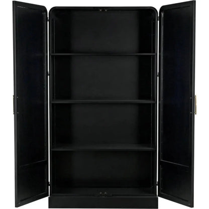 Tresor Hutch Bookcase Tall Black Buffet Cabinet - LOOMLAN - Noir - Bookcases
