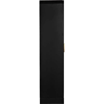 Tresor Hutch Bookcase Tall Black Buffet Cabinet - LOOMLAN - Noir - Bookcases