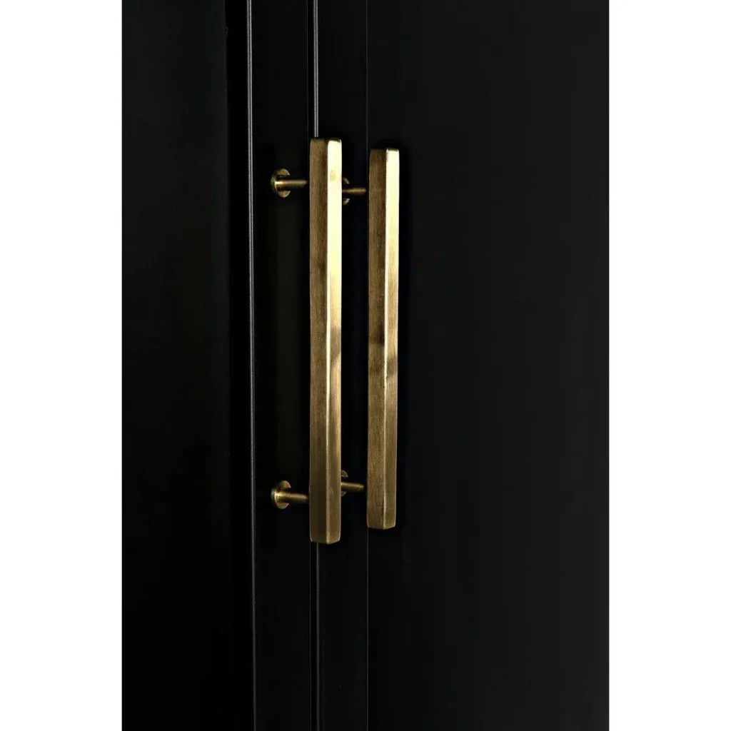 Tresor Hutch Bookcase Tall Black Buffet Cabinet - LOOMLAN - Noir - Bookcases