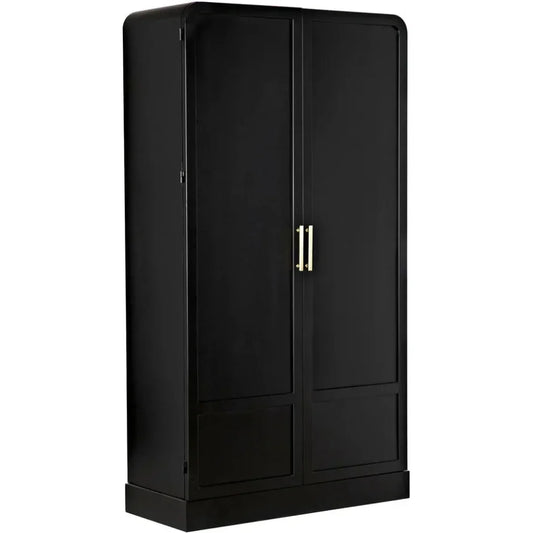 Tresor Hutch Bookcase Tall Black Buffet Cabinet - LOOMLAN - Noir - Bookcases