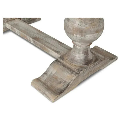 Trestle Porcelain Rectangular Dining Table-Dining Tables-Sarreid-LOOMLAN