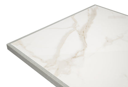 Trestle Porcelain Rectangular Dining Table-Dining Tables-Sarreid-LOOMLAN