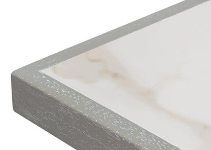 Trestle Porcelain Rectangular Dining Table-Dining Tables-Sarreid-LOOMLAN