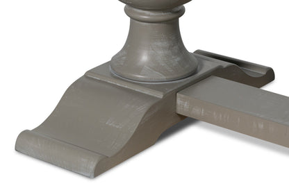 Trestle Porcelain Rectangular Dining Table-Dining Tables-Sarreid-LOOMLAN