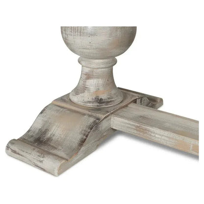 Trestle Porcelain Rectangular Dining Table-Dining Tables-Sarreid-LOOMLAN