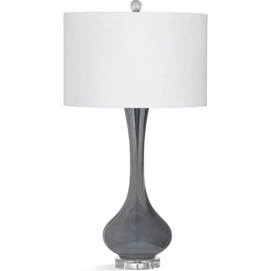 Trey Wood Grey Table Lamp - LOOMLAN - Bassett Mirror - Table Lamps