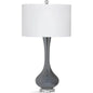 Trey Wood Grey Table Lamp - LOOMLAN - Bassett Mirror - Table Lamps