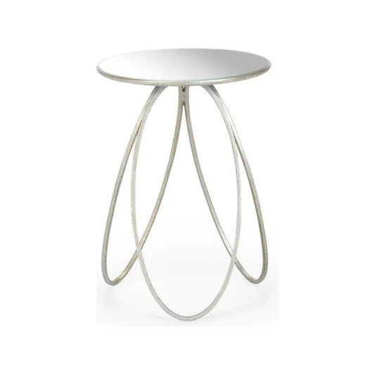 Tri - Leg Metalic Silver Finish Side Table - LOOMLAN - Chelsea House - Side Tables