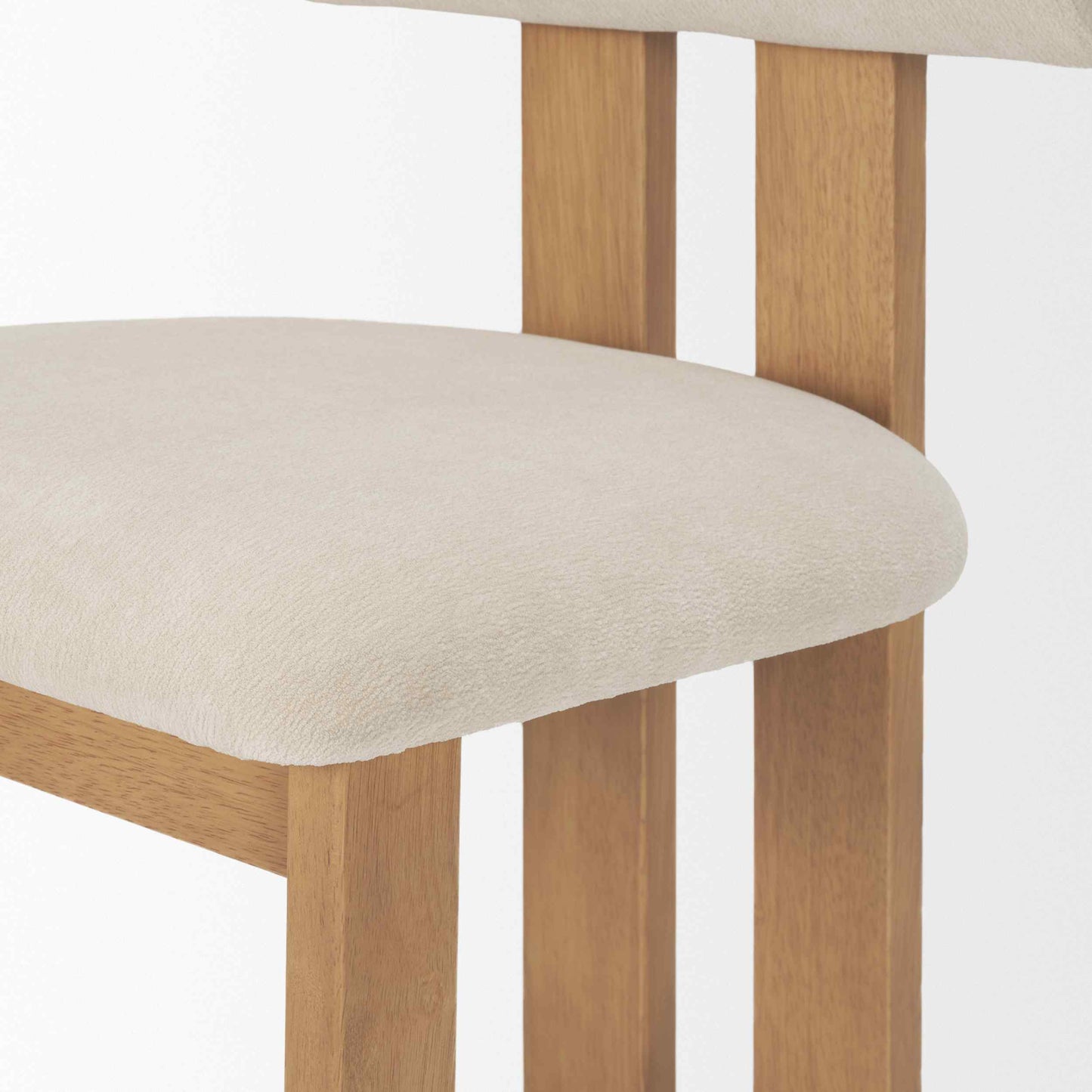 Tribeca Curve Open Back Fabric Dining Chair 2PC