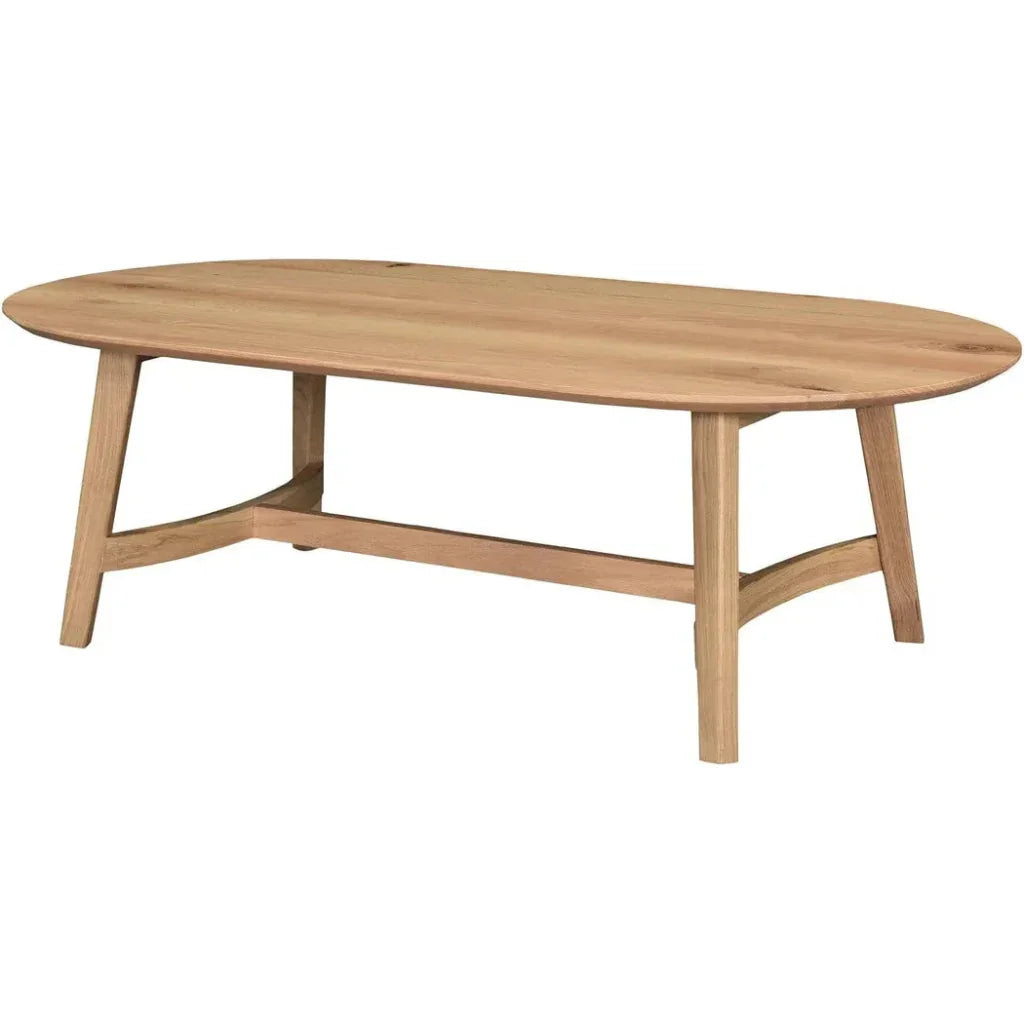 Trie Wood Oval Coffee Table - LOOMLAN - Moe's Home - Coffee Tables
