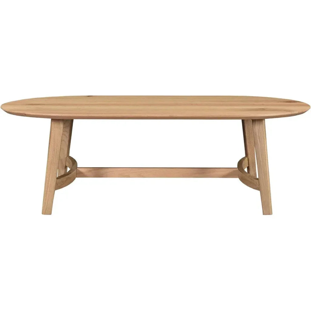 Trie Wood Oval Coffee Table - LOOMLAN - Moe's Home - Coffee Tables