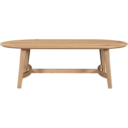 Trie Wood Oval Coffee Table - LOOMLAN - Moe's Home - Coffee Tables