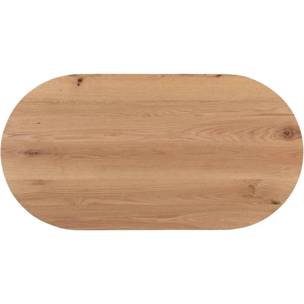 Trie Wood Oval Coffee Table - LOOMLAN - Moe's Home - Coffee Tables