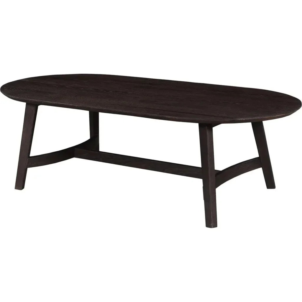 Trie Wood Oval Coffee Table - LOOMLAN - Moe's Home - Coffee Tables