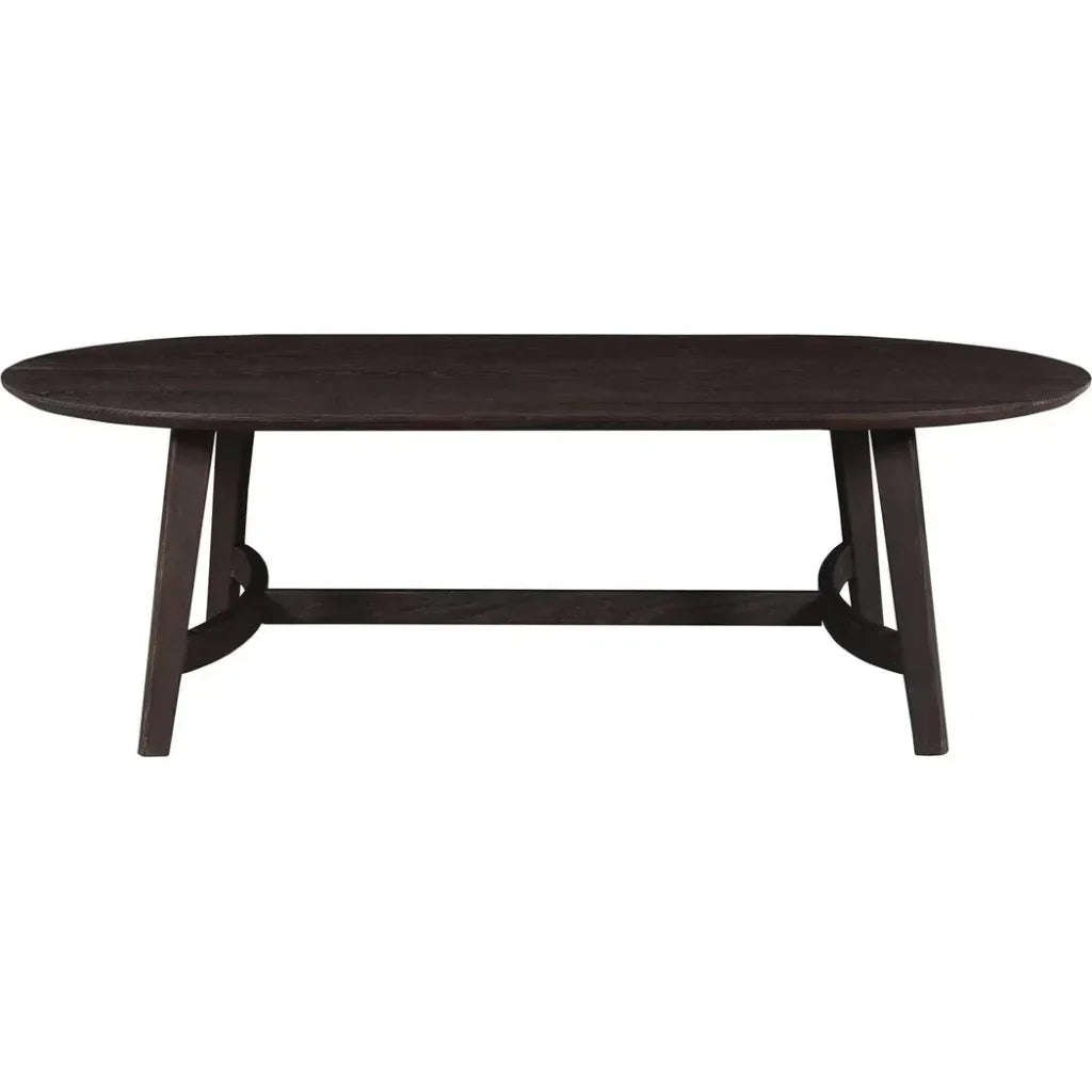 Trie Wood Oval Coffee Table - LOOMLAN - Moe's Home - Coffee Tables