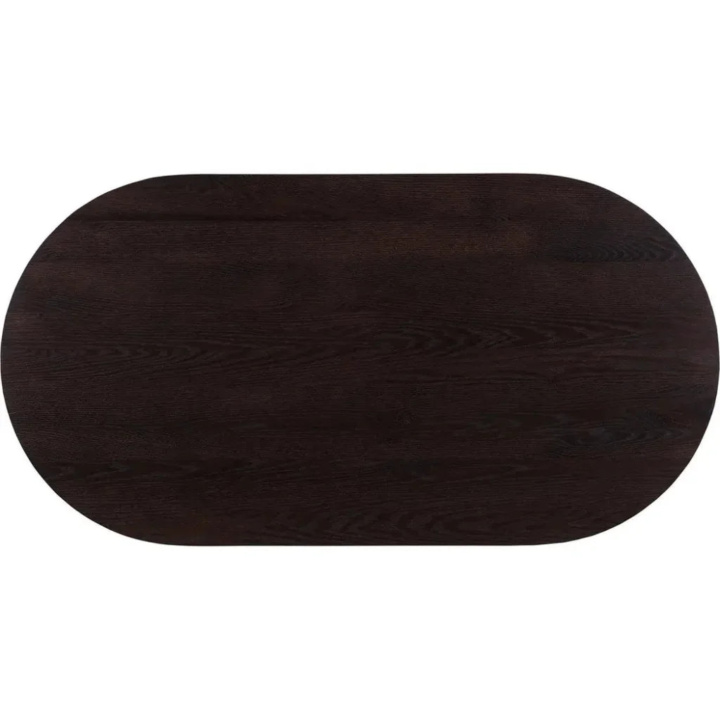 Trie Wood Oval Coffee Table - LOOMLAN - Moe's Home - Coffee Tables