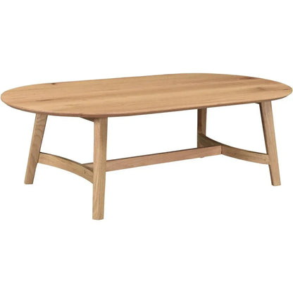 Trie Wood Oval Coffee Table - LOOMLAN - Moe's Home - Coffee Tables