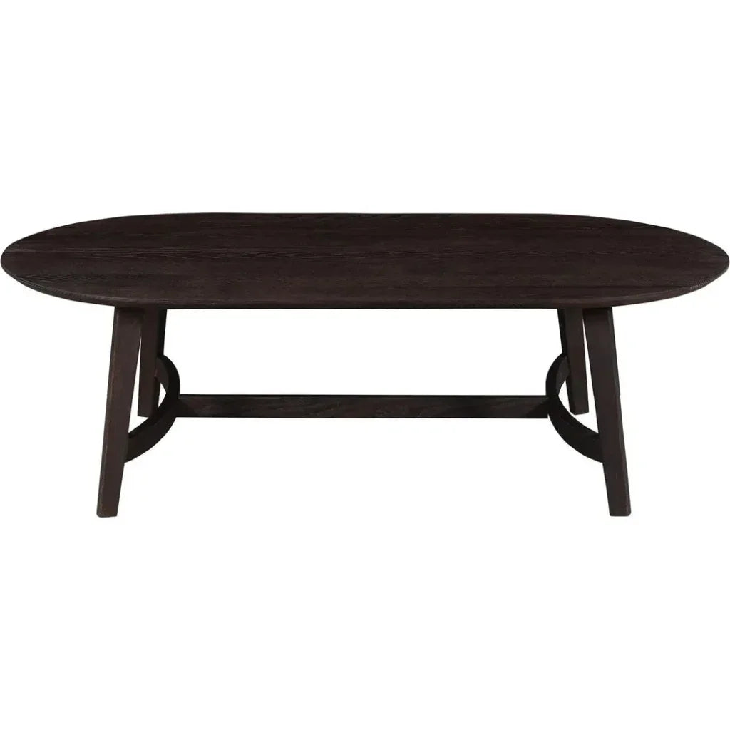 Trie Wood Oval Coffee Table - LOOMLAN - Moe's Home - Coffee Tables
