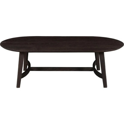 Trie Wood Oval Coffee Table - LOOMLAN - Moe's Home - Coffee Tables