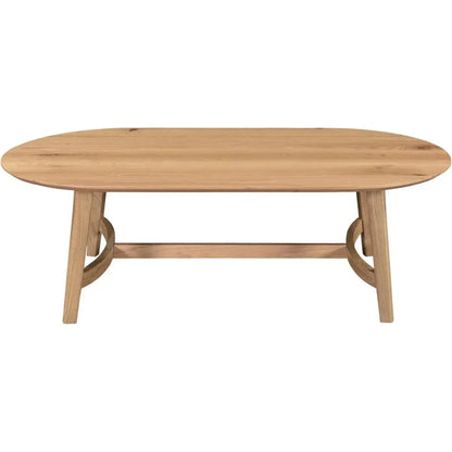 Trie Wood Oval Coffee Table - LOOMLAN - Moe's Home - Coffee Tables