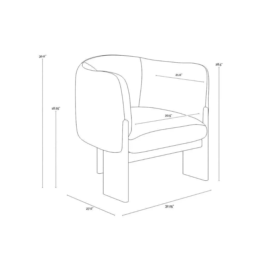 Trine Leather Luxurious Lounge Chair - LOOMLAN - SUNPAN - Club Chairs