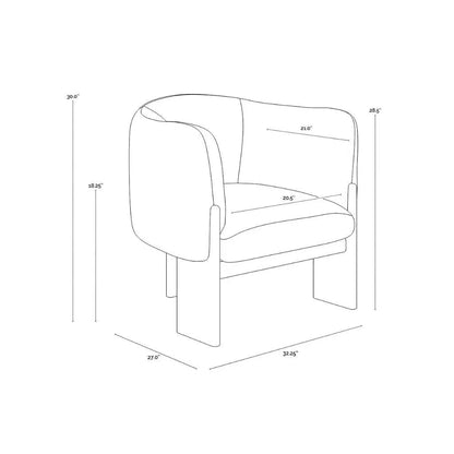 Trine Leather Luxurious Lounge Chair - LOOMLAN - SUNPAN - Club Chairs
