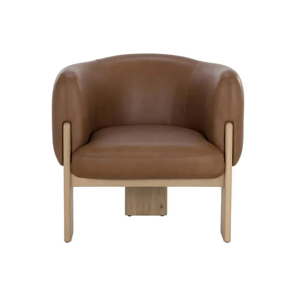 Trine Leather Luxurious Lounge Chair - LOOMLAN - SUNPAN - Club Chairs