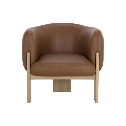 Trine Leather Luxurious Lounge Chair - LOOMLAN - SUNPAN - Club Chairs