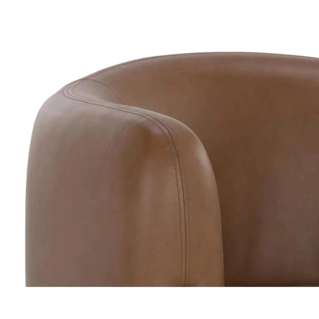 Trine Leather Luxurious Lounge Chair - LOOMLAN - SUNPAN - Club Chairs
