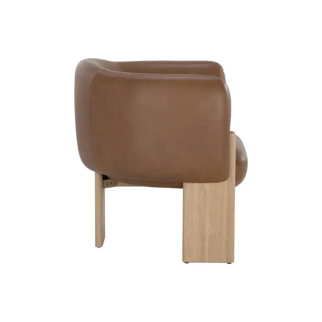 Trine Leather Luxurious Lounge Chair - LOOMLAN - SUNPAN - Club Chairs
