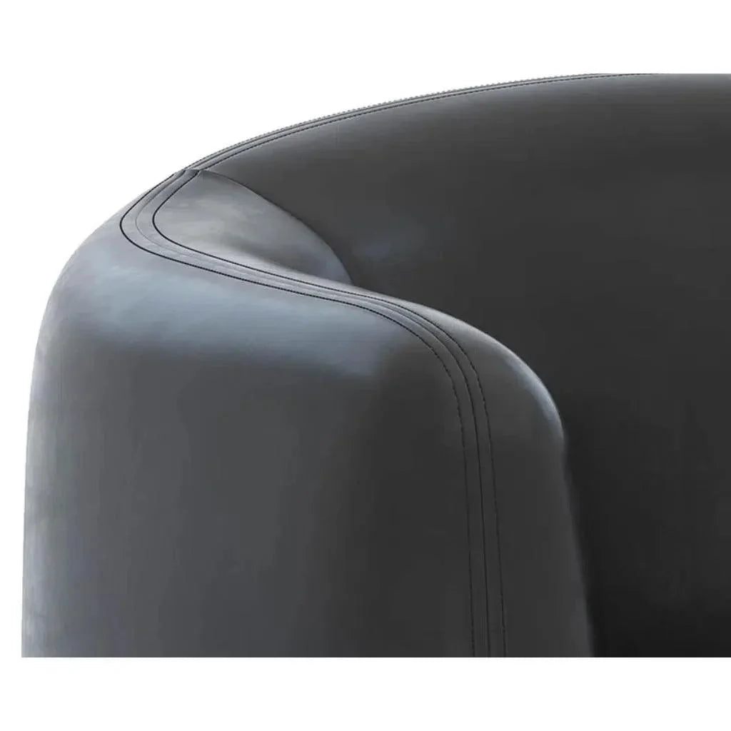 Trine Leather Luxurious Lounge Chair - LOOMLAN - SUNPAN - Club Chairs