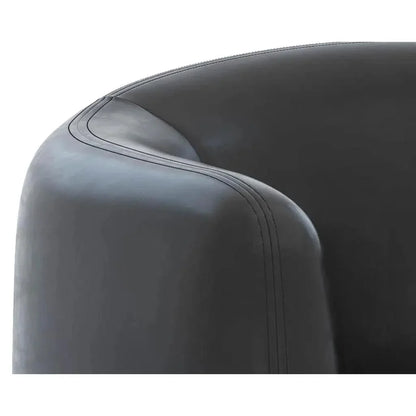 Trine Leather Luxurious Lounge Chair - LOOMLAN - SUNPAN - Club Chairs