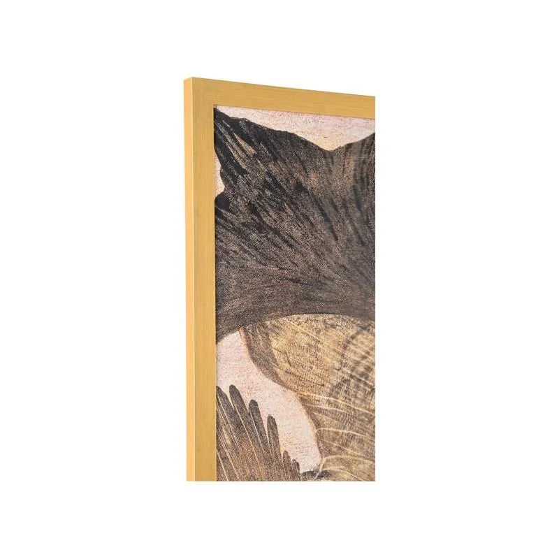 Trio of Birds in Flight Golden Framed Artwork-Framed Wall Art-Chelsea House-LOOMLAN