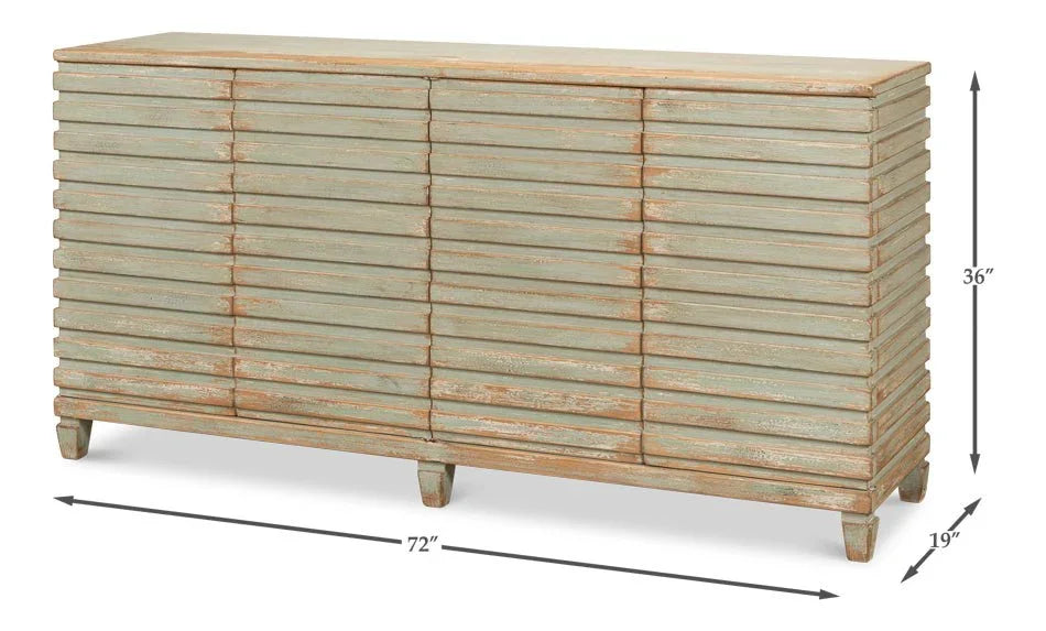 Tristen Four Door Wood Sideboard - LOOMLAN - Sarreid - Sideboards