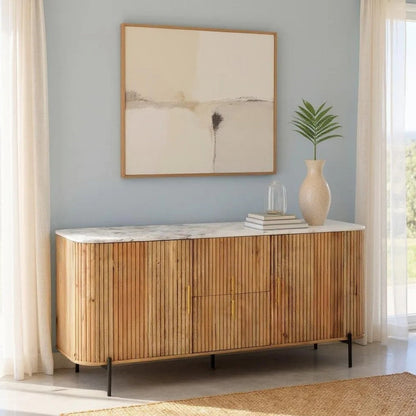 Trivana Marble Top Modern Sideboard