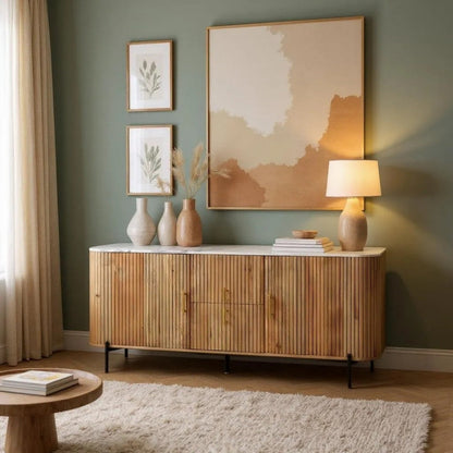 Trivana Marble Top Modern Sideboard