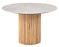 Trivana White Marble Top Round Dining Table-Dining Tables-LOOMLAN-LOOMLAN