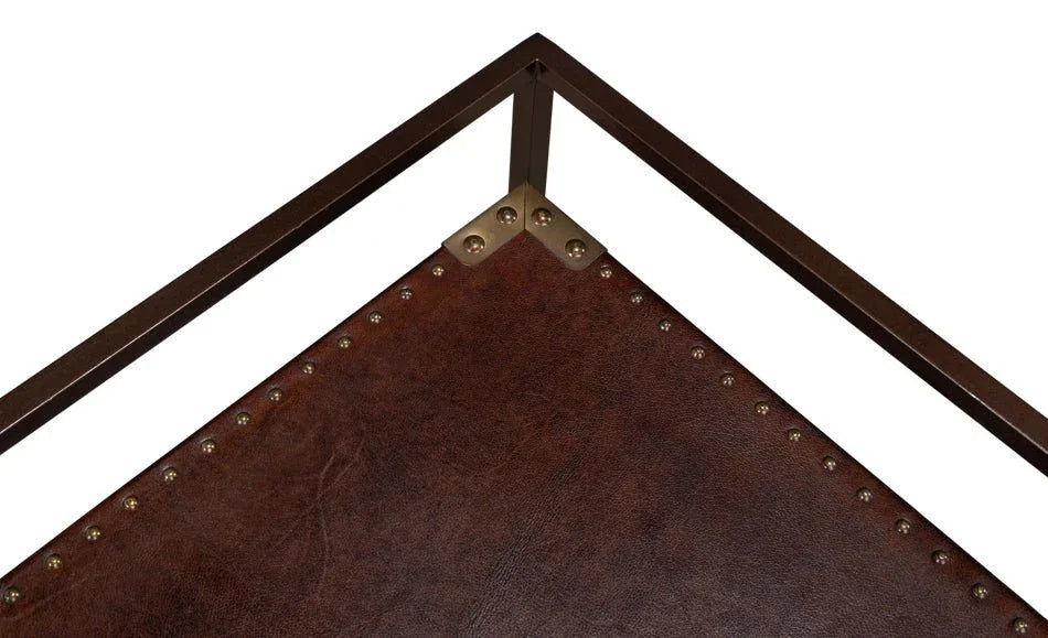 Trolley Metal Framed Rectangular Side Table - LOOMLAN - Sarreid - Side Tables