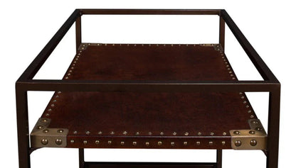 Trolley Metal Framed Rectangular Side Table - LOOMLAN - Sarreid - Side Tables