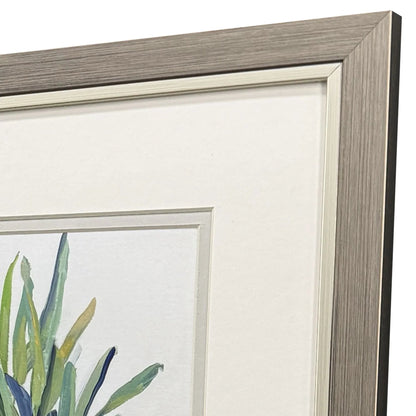 Tropical Leaves Green Framed Wall Art 2PC