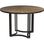TruccoBlack Round Dining Table-Dining Tables-Bassett Mirror-LOOMLAN